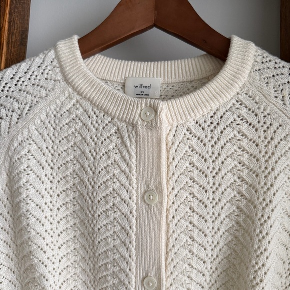 Aritzia Wilfred Spring Cardigan in Light Birch, XS - Picture 5 of 8